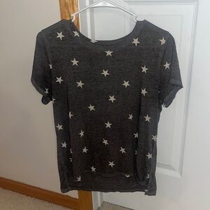 Lucky Brand white and grey star tshirt
